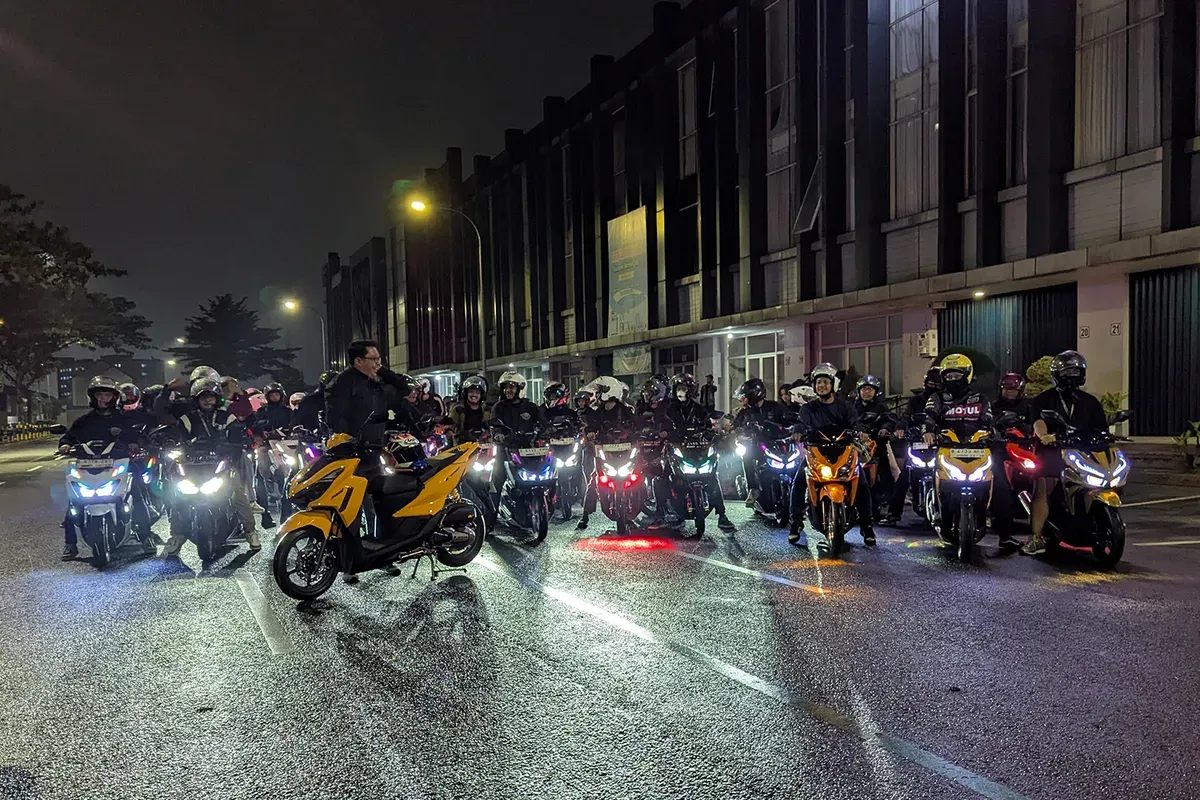90 Rider Ramaikan Vario125 Night Ride di Tangerang, Ini Keseruannya